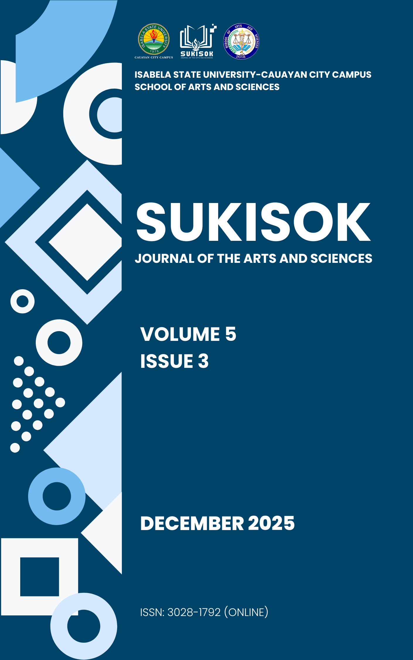 					View Vol. 5 No. 3 (2025): SUKISOK Journal of the Arts and Sciences
				