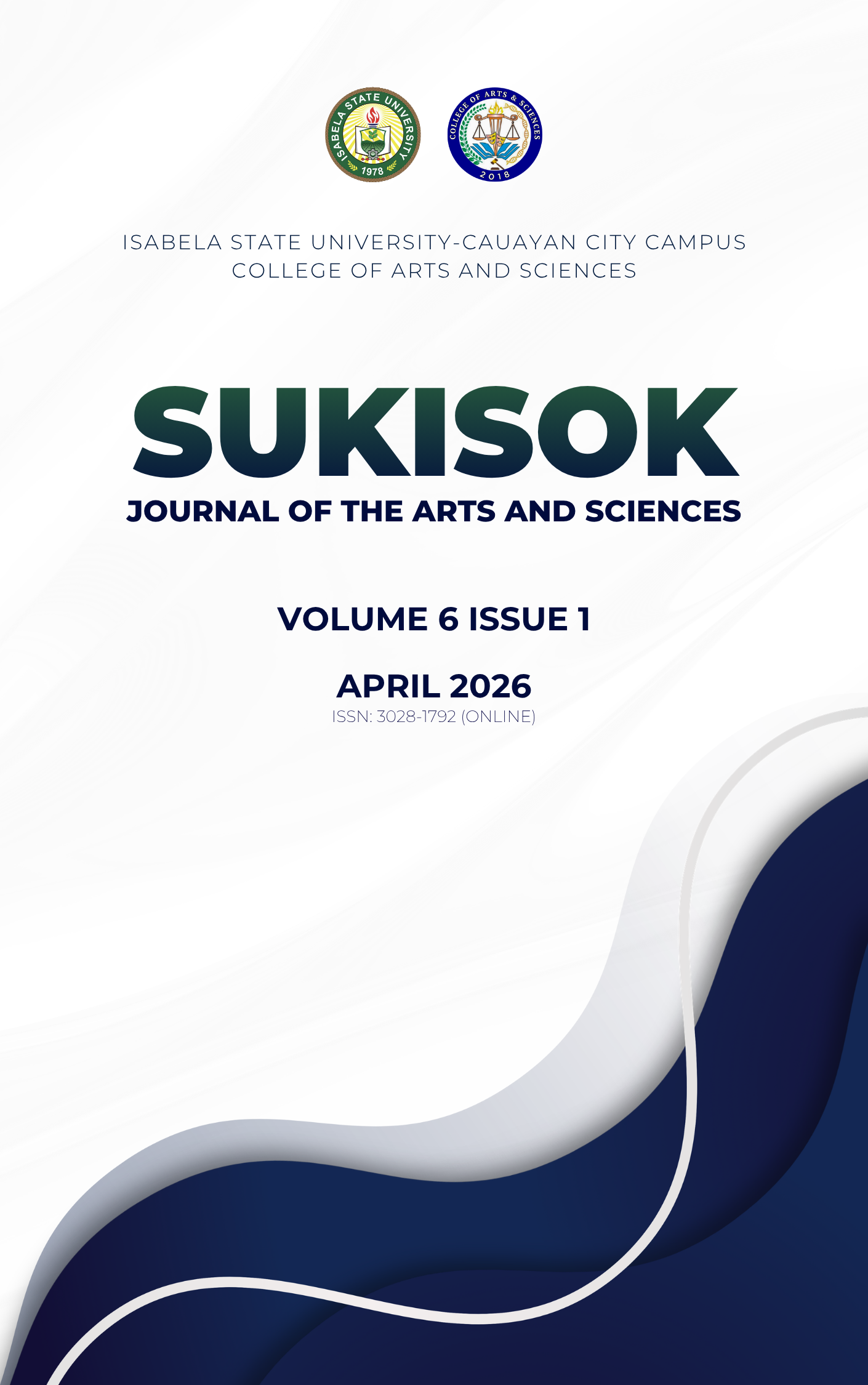 					View Vol. 6 No. 1 (2026): SUKISOK Journal of the Arts and Sciences
				